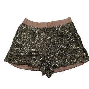 JOHNNIE B by BODEN Bronze Sequin with Peach Lining Short Size 9Y Girls Fancy